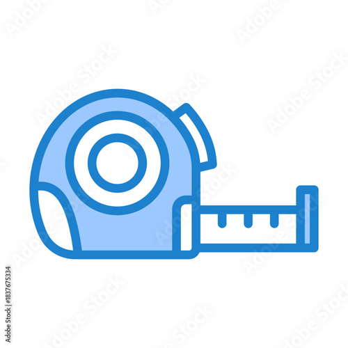 Measuring Tape Icon - Blue Style