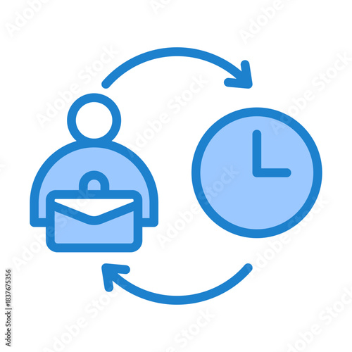 Shift Schedule Icon - Blue Style