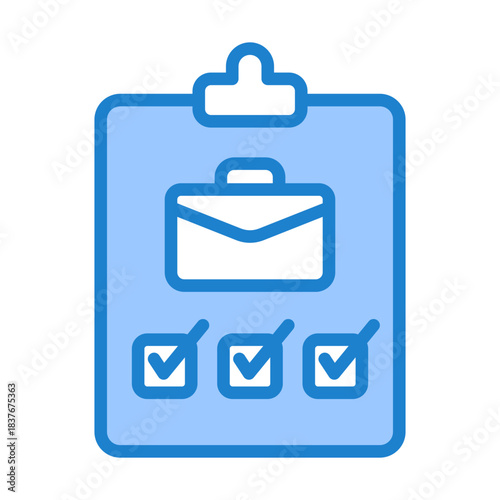 Job Order Icon - Blue Style