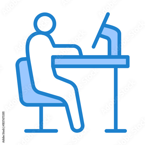 Workstation Icon - Blue Style