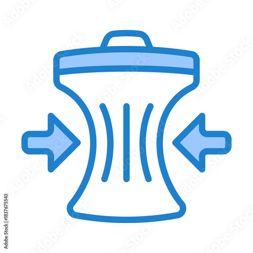 Waste Reduction Icon - Blue Style