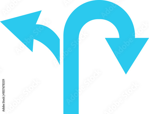 Way Direction Arrow Sign Icon. Road navigation arrows. Driving direction mark, location point crossroad. Way direction arrow sign. Vector illustration. Traffic way icon isolated Road arrow.