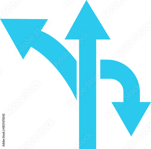 Way Direction Arrow Sign Icon. Road navigation arrows. Driving direction mark, location point crossroad. Way direction arrow sign. Vector illustration. Traffic way icon isolated Road arrow.