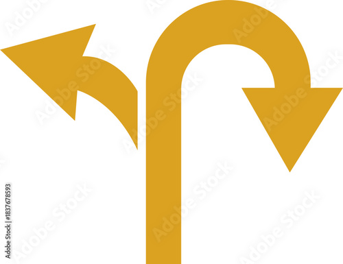 Way Direction Arrow Sign Icon. Road navigation arrows. Driving direction mark, location point crossroad. Way direction arrow sign. Vector illustration. Traffic way icon isolated Road arrow.