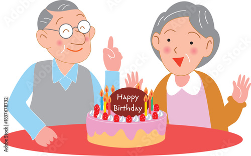 老夫婦の誕生日
