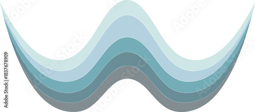 Fluid Layers Wavy Abstract Graphic Element	