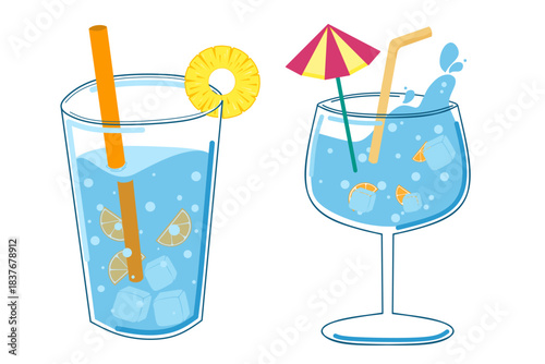 vector illustration of a cocktail
