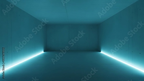 Wallpaper Mural Abstract Illuminated Interior Space with Glowing LED Light Installation Torontodigital.ca