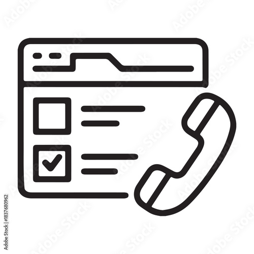 Website contact form with phone icon for customer support