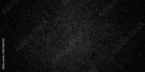 Dark charcoal grunge wall texture background. Dark black rough grunge surface with smoke edge. Black texture chalk board and black board.	
