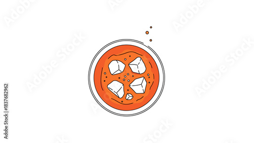 Close up of a bowl of fresh salad with tomatoes and herbs for healthy eating