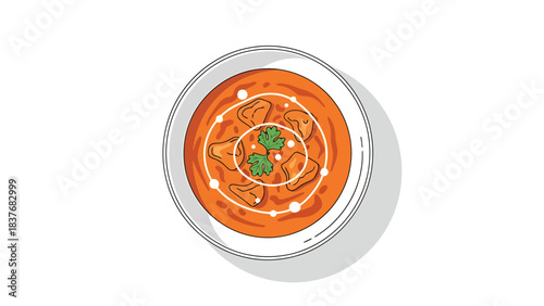 Delicious Fresh Salmon Fillet with Herbs on a White Plate for Healthy Meal Concept