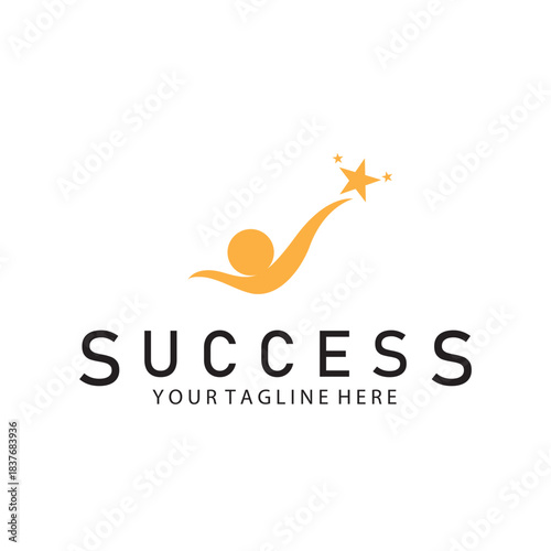 succes people logo icon vector illustration template design