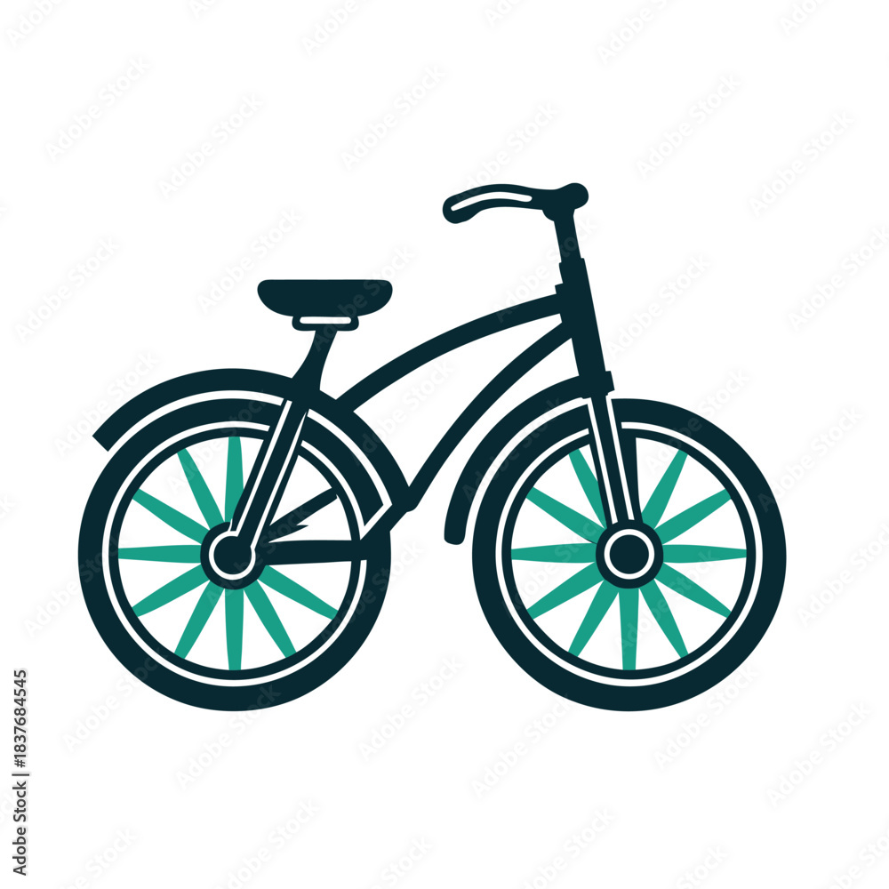 Fototapeta premium Minimalist Bicycle Vector Illustration Icon Design