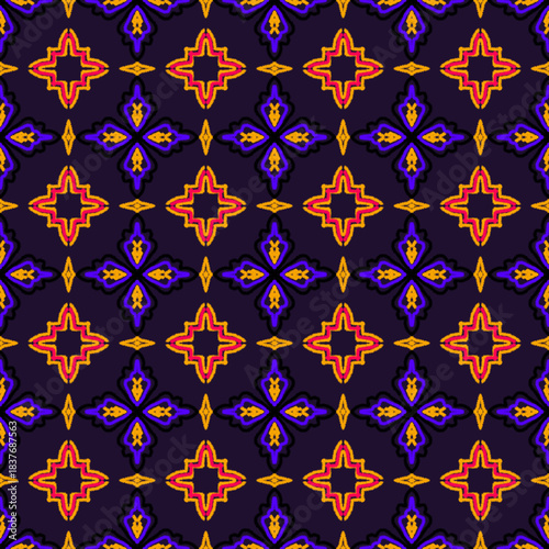 seamless pattern with golden ornament
