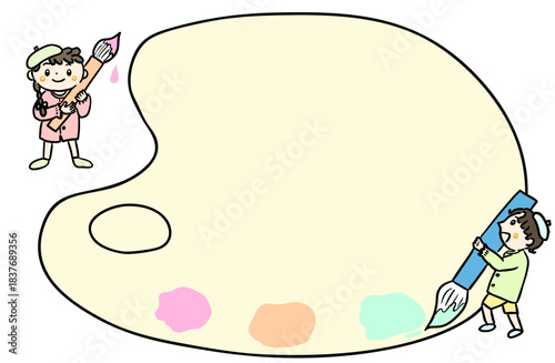 絵具パレットのフレーム