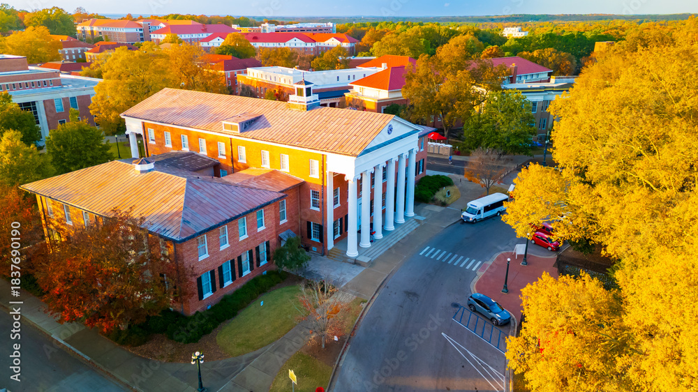Naklejka premium The Lyceum is an academic building at the University of Mississippi.