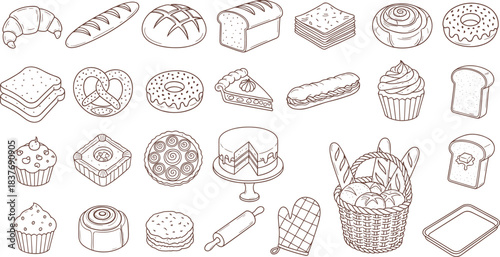 A Delicious Assortment of Baked Goods and Pastries