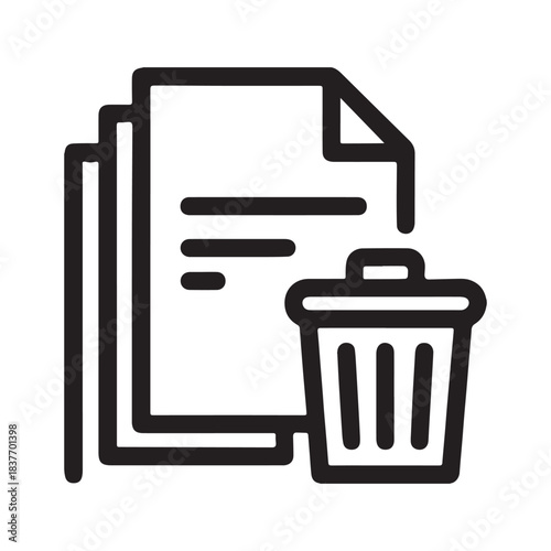 Document trash icon representing deletion or removal
