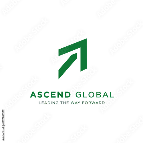 Ascend Global Logo with Green Upward Arrow and Slogan.