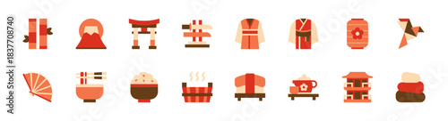 Japanese Culture Icon Set