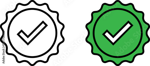 Guarantee Checkmark Badge Icons