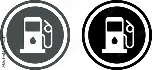 Monochromatic Gas Pump UI Icons