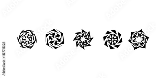 A solitary black silhouette of a person in a meditative pose isolated on transparent background silhouette