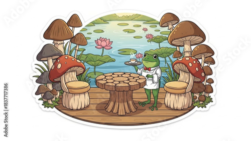Forest Mushroom Cafe by the Lake