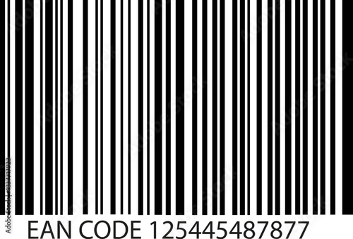 Ean code barcode with numbers for product identification