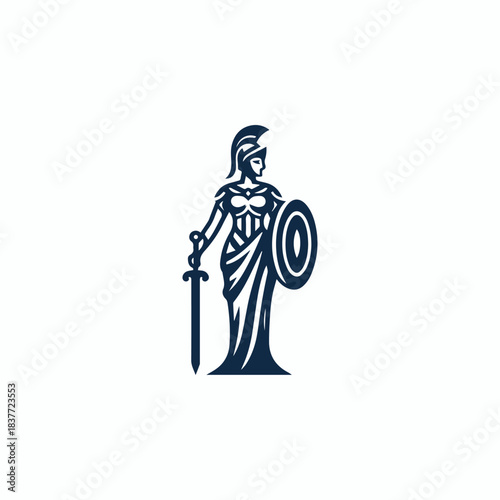 Athena Goddess of War Logo