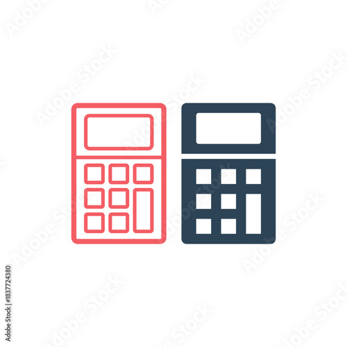Calculator icons set vector Savings finances sign economy concept trendy Flat style for graphic design