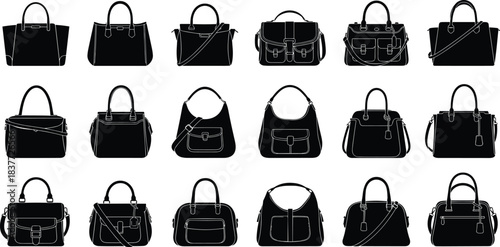 Vector illustration set of diverse professional barbers cutting and trimming clients' hair in a vintage style, showcasing specialized grooming and salon service careers.