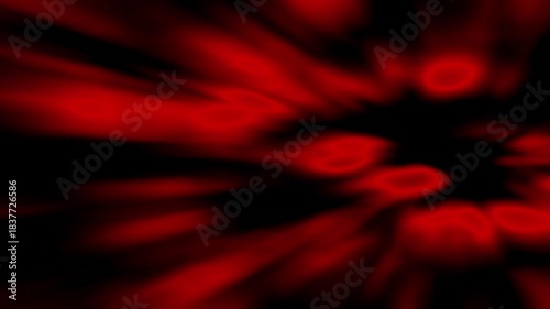 Red Fast Zoom Light Streaks Motion Loop. Aggressive Dark Energy Tunnel Effect Background. Cinematic Speed VJ
