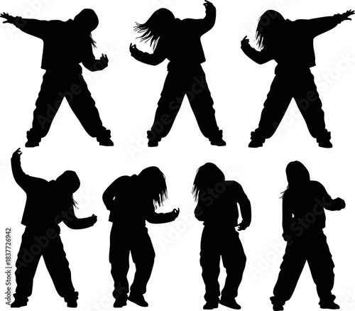 Street Dance Silhouette Set - Hip Hop and Breakdance
