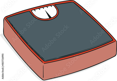 Weight Scale: A detailed depiction of a weight scale, symbolizing health, fitness, and monitoring.