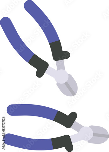 Precision Tool: A close-up shot of a pair of side cutter with sleek design and ergonomic handles