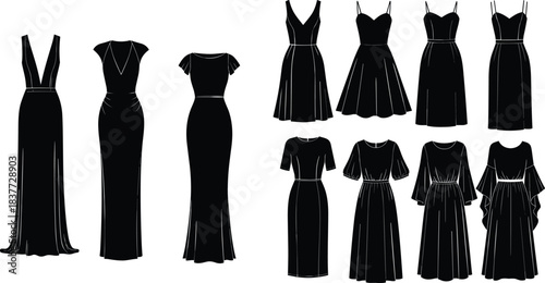 Vector silhouette collection of professional scientists and researchers in lab coats performing experiments with glassware, illustrating chemistry, medical, and scientific concepts.