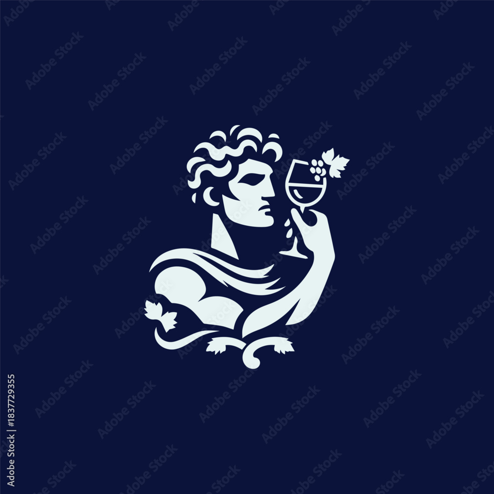 Obraz premium Dionysus God of Wine Logo