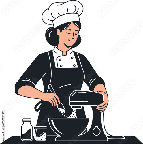 Vector silhouette collection of tailors and seamstresses cutting and sewing fabric, illustrating fashion design, garment production, and professional manual trade careers.