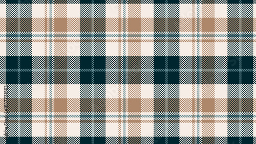 Checkered tartan plaid with twill weave repeat pattern in green black white.Christmas gingham seamless pattern.Geometric graphic vector illustration background design for fabric and print.