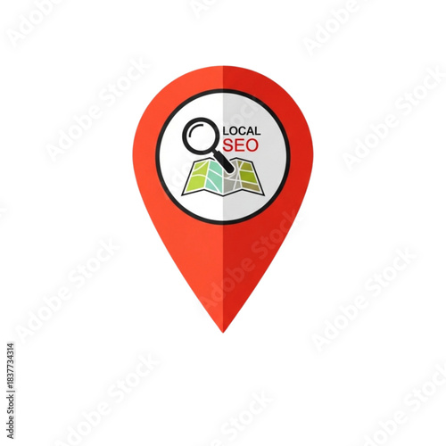 Free Download Local SEO map pin icon for search optimization and location marketing - GFXLoad