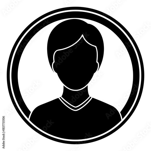Flat user silhouette icon great for login buttons, profile sections, and navigation menus.