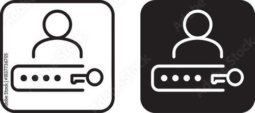 Password security vector icon illustration. Premium quality.