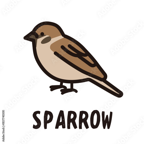 雀のアイコンイラスト