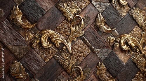 Abstract geometric wall tiles