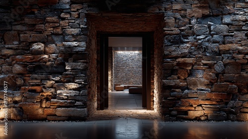 Tranquil space with plush bed historic site photography indoor serene atmosphere