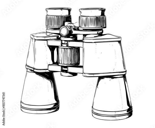 Vintage Telescope Eyes Future | Clean, isolated vector art for creative projects.