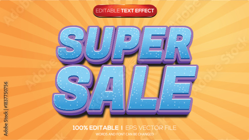 3D text effect super sale theme