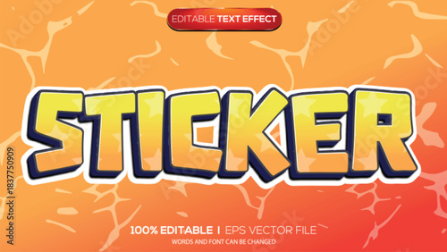 3D text effect ticket theme